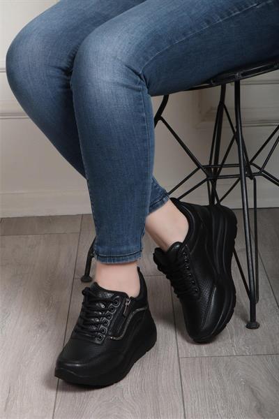 Flet 207 Siyah Kadın Spor Sneaker