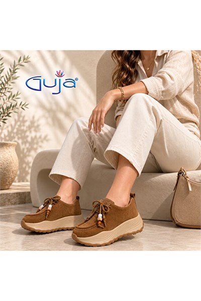 Guja 26K335 Camel Süet Kadın Sneaker