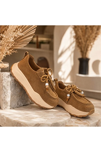 Guja 26K335 Camel Süet Kadın Sneaker