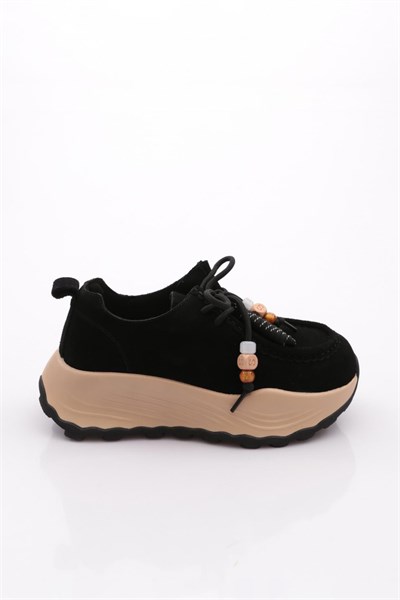 Guja 26K335 Siyah Süet Kadın Sneaker