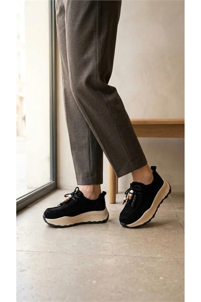 Guja 26K335 Siyah Süet Kadın Sneaker