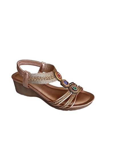 Guja 26y241-1 Bronz Kadın Yazlık Sandalet