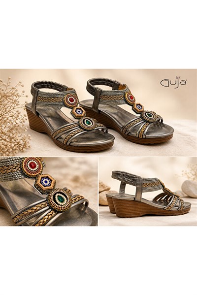Guja 26y241-1 Gri Kadın Yazlık Sandalet