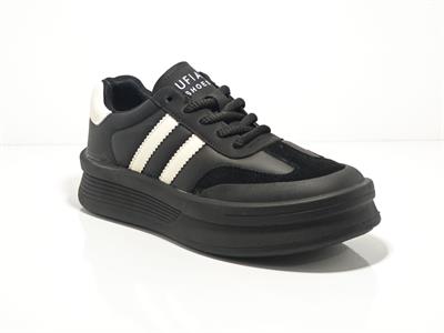 Lufan Christina 122230019 Siyah Kadın Deri Günlük Sneakers