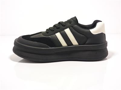 Lufan Christina 122230019 Siyah Kadın Deri Günlük Sneakers