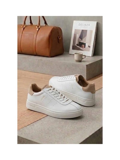 Lufian Paul 111230293 Erkek Deri Beyaz Sneaker