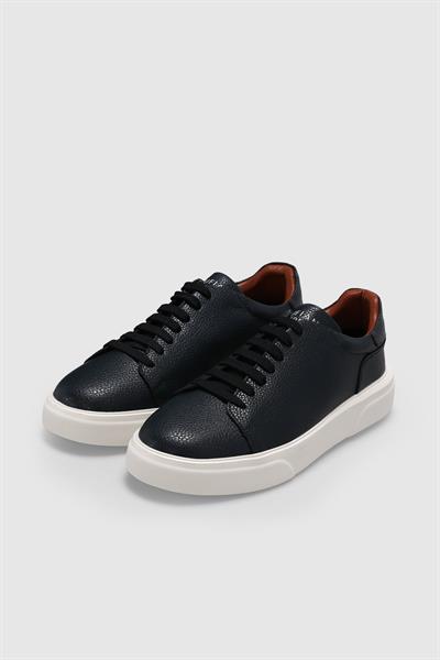 Lufian Tommy Lacivert Erkek Deri Sneaker
