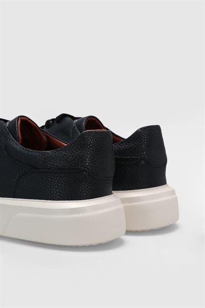 Lufian Tommy Lacivert Erkek Deri Sneaker