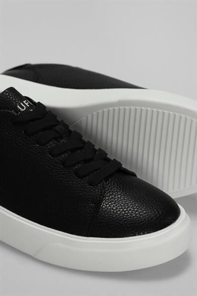 Lufian Tommy Siyah Beyaz Erkek Deri Sneaker
