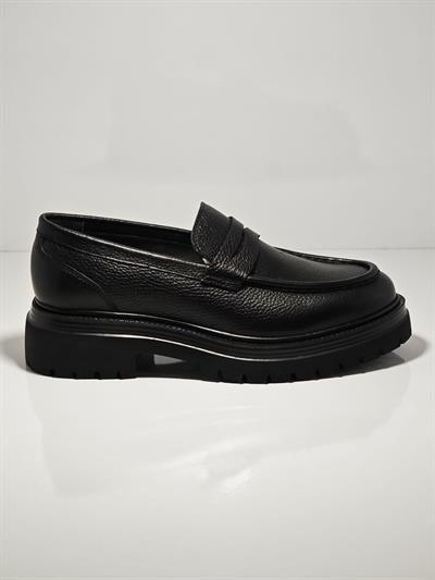 Tetri K416-1 Ramonelli Model Gerçek Deri El Yapımı Erkek Siyah Casual Ayakkabı