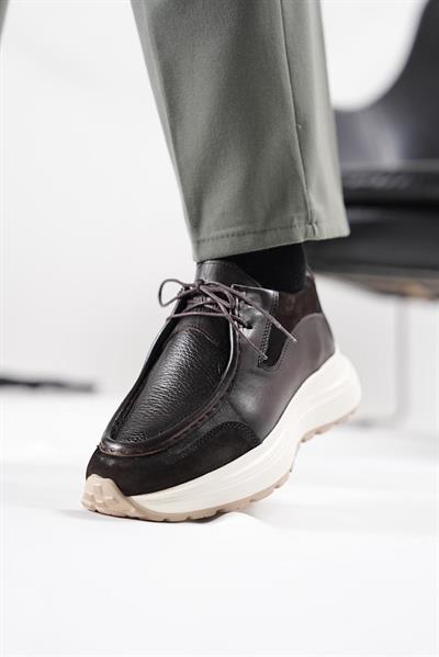 Tetri K525 Juno Model Hakiki Deri El Yapımı Erkek kahve Casual Ayakkabı