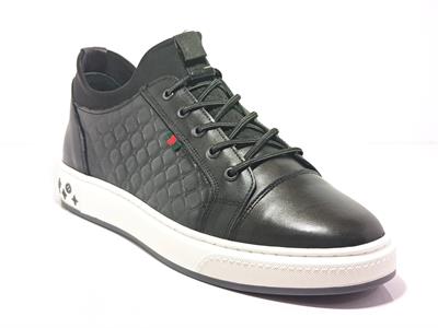 Voyager 6424-1 Siyah Erkek Günlük Deri Casual Ayakkabı