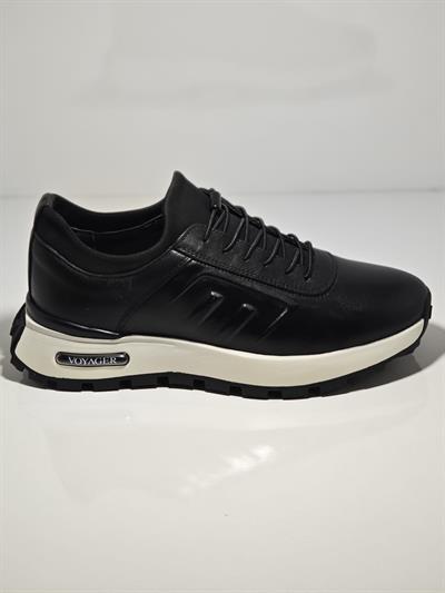 Voyager M294-1 Siyah Erkek Günlük Deri Comfort Casual Ayakkabı