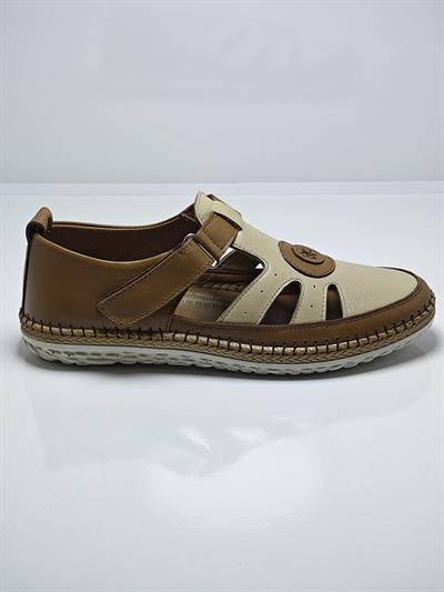 Voyager Z520 Taba Kadın Günlük Deri Comfort Sandalet