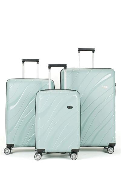 ÇÇS 5223 POLİPROPİLEN 3 LÜ VALİZ SETİ MAVİ