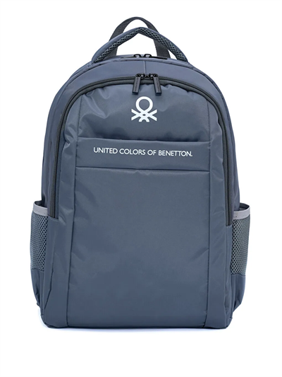 United Colors of Benetton Gri Unisex Okul Sırt Çantası - Ortaokul Lise 