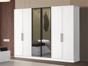 Frida 6 Kapılı Dolap Gardırop %100 MDF