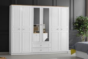Klas 6 Kapaklı Dolap Gardırop %100 MDF