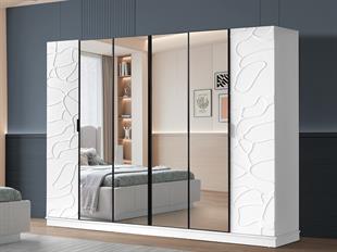 Lara 6 Kapılı Dolap Gardırop %100 MDF