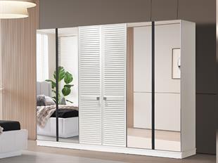 Merlin 6 Kapılı Dolap Gardırop %100 MDF
