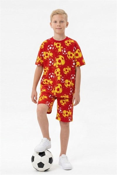 Erkek Çocuk Büyük Boy Şortlu Pijama Takımı