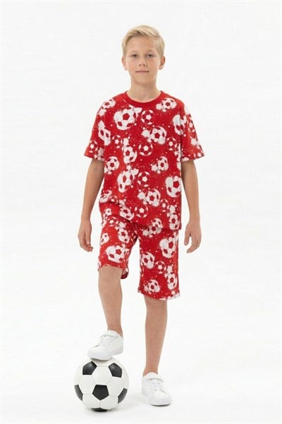 Erkek Çocuk Büyük Boy Şortlu Pijama Takımı