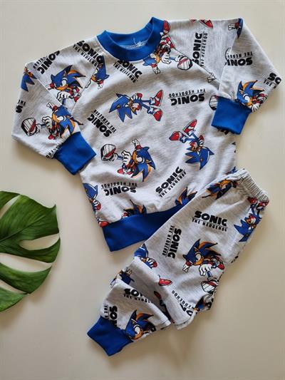 Sonic Desenli Mevsimlik Pijama Takımı