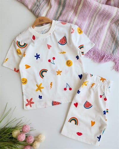 Şortlu Karpuz Desenli Pijama Takımı