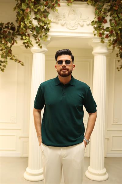 Basic Polo Yaka T-Shirt Yeşil