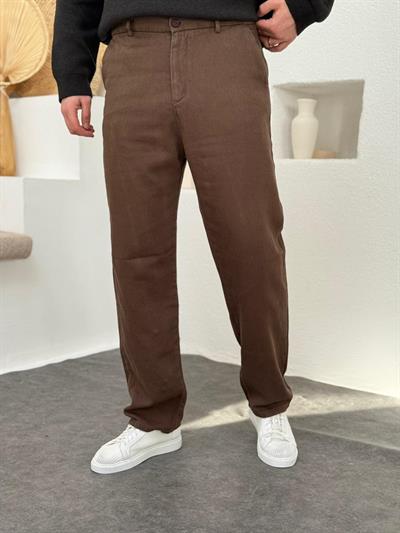 Kahverengi Regular Fit Gabardin Pantolon