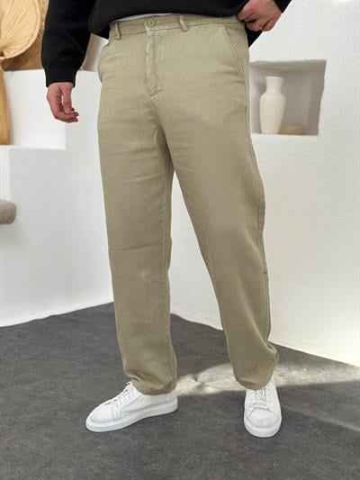 Yeşil Regular Fit Gabardin Pantolon