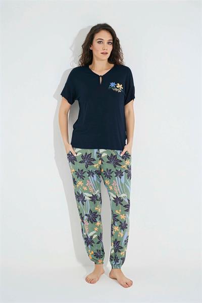 Çiçek ve Yaprak Baskılı 