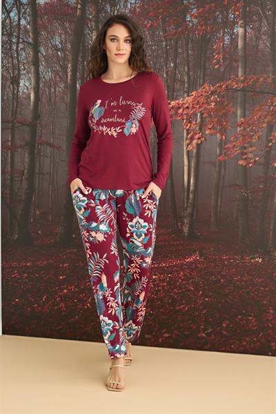 Çiçek ve Yaprak Desenli 