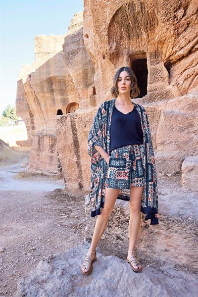 Etnik Desenli 3lü Alt Üst Takım