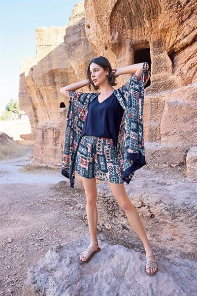 Etnik Desenli 3lü Alt Üst Takım