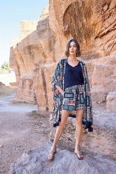 Etnik Desenli 3lü Alt Üst Takım