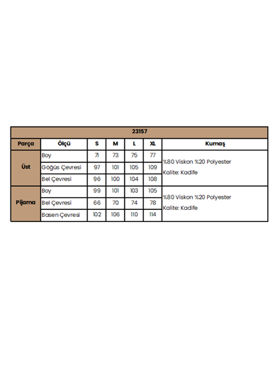 Kruvaze Yaka Kadife Pijama Takımı