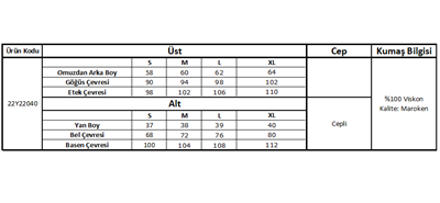 Puantiye Desenli Kolsuz Alt Üst Takım