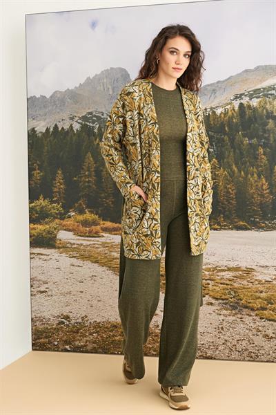 Yaprak Desenli 3lü Alt Üst Takım