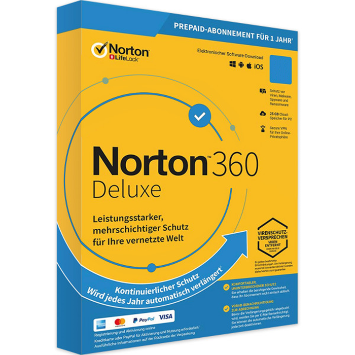 Norton 360 Deluxe 2025 | 5 Devices | 1 Year | USA | Canada