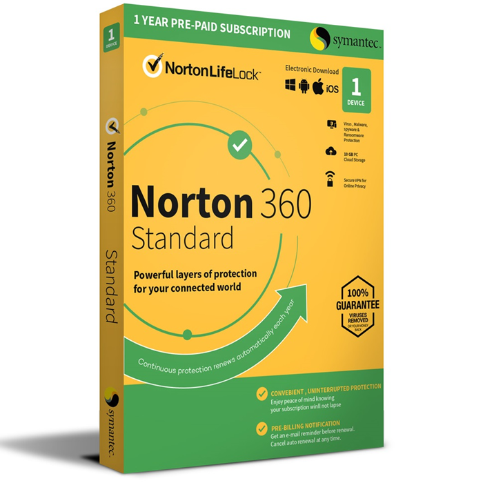 Norton 360 Standard 2025 | 1 Device | 1 Year | USA | Canada