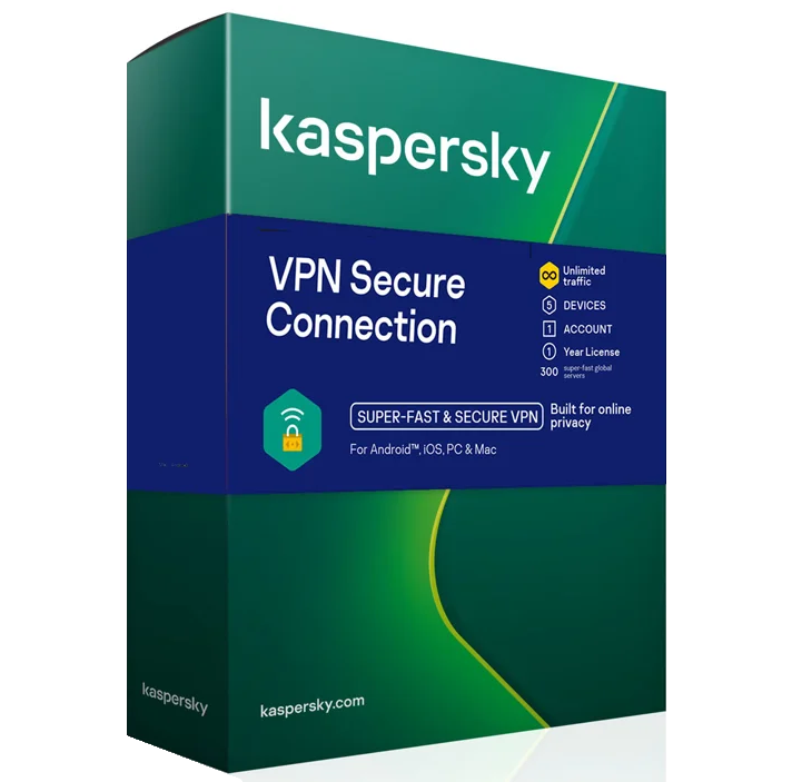 Kaspersky VPN Secure Connection 2026 | 5 Devices | 1 Month