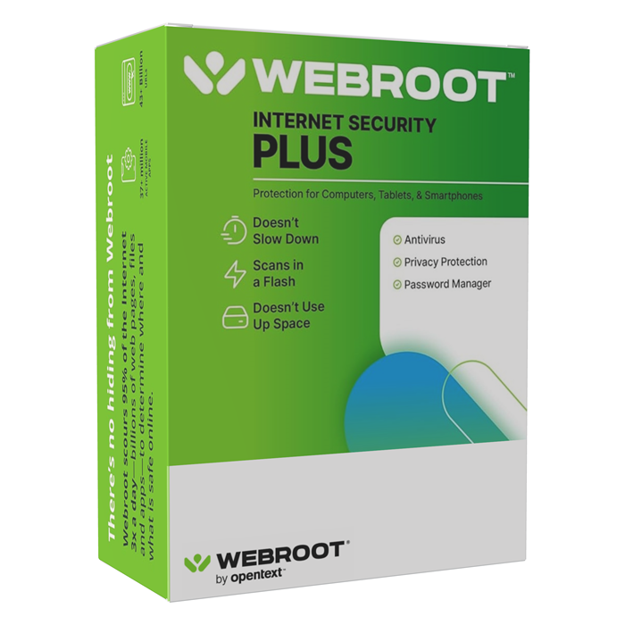 Webroot SecureAnywhere Internet Security Plus 2025 | 3 Devices | 1 Year
