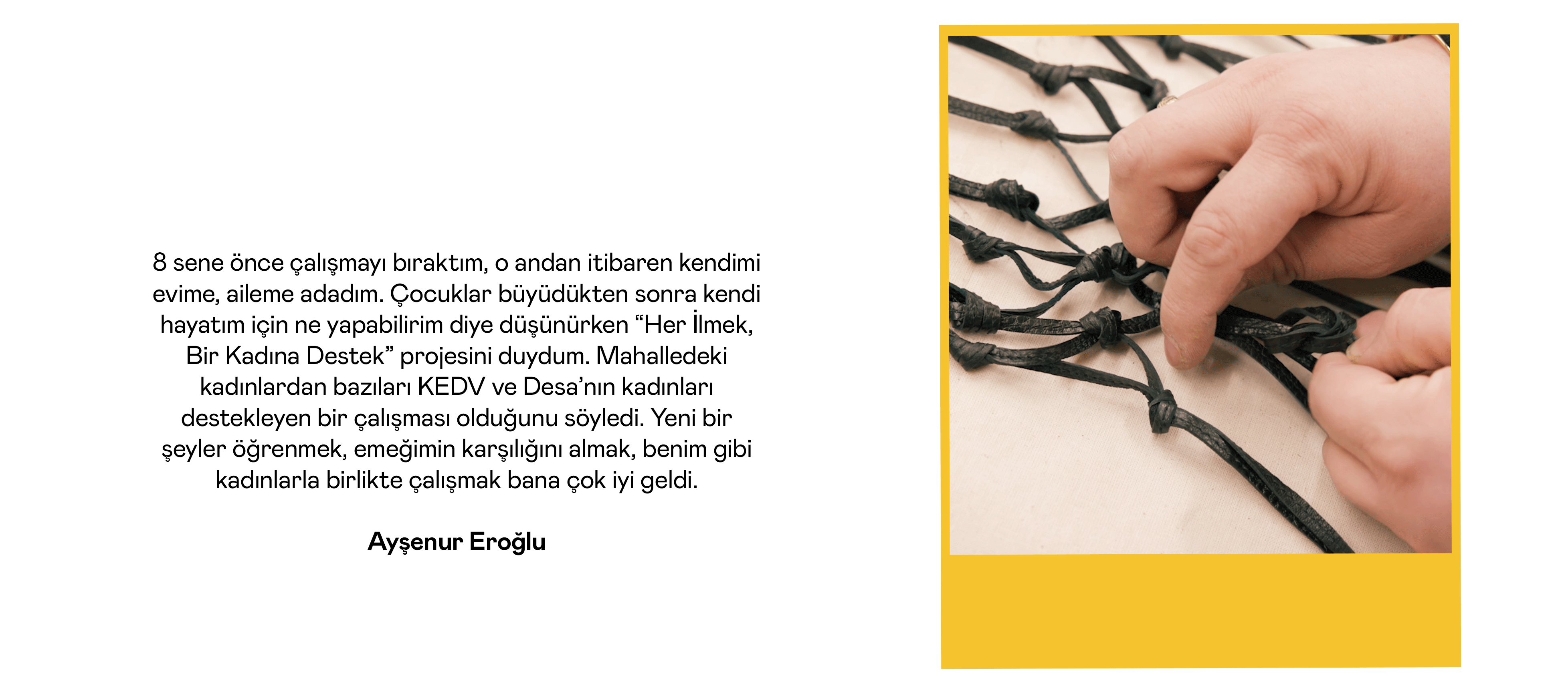 İyiliğe Bir İlmek Projesi