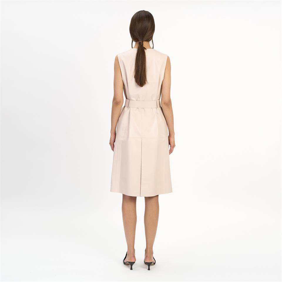 K14408 | Leather Detachable Over Trench Coat