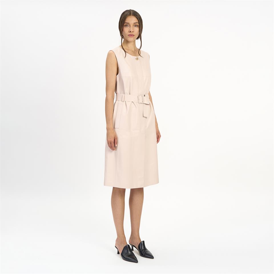 K14408 | Leather Detachable Over Trench Coat