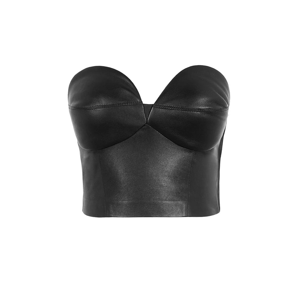 K14415 | Leather Bustier Top