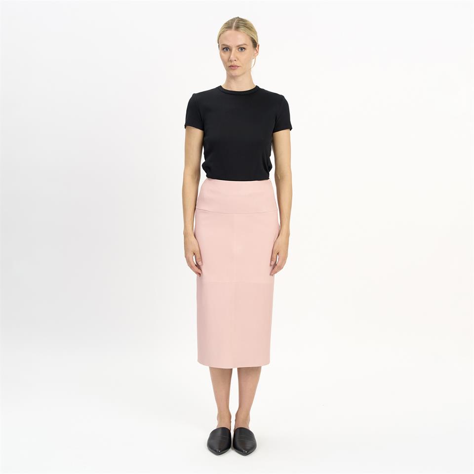 K14417 | Leather Pencil Skirt