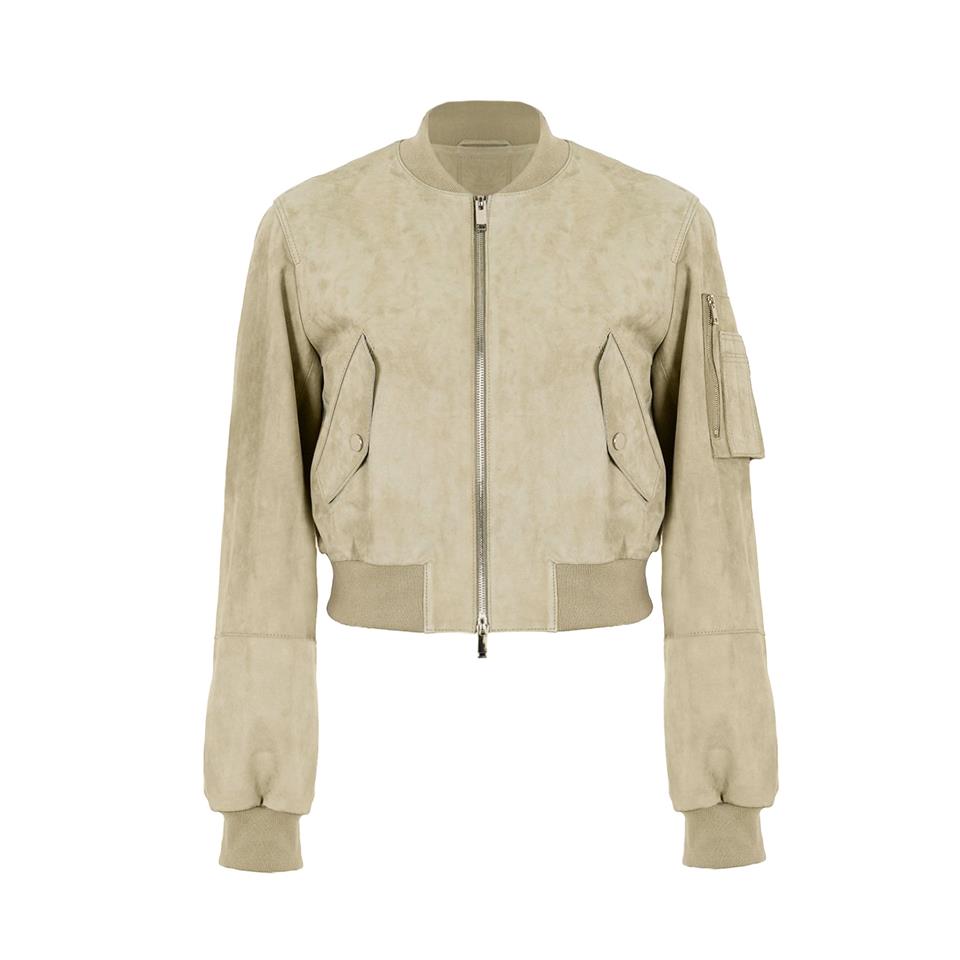 K14426 | LEATHER MINI BOMBER JACKET