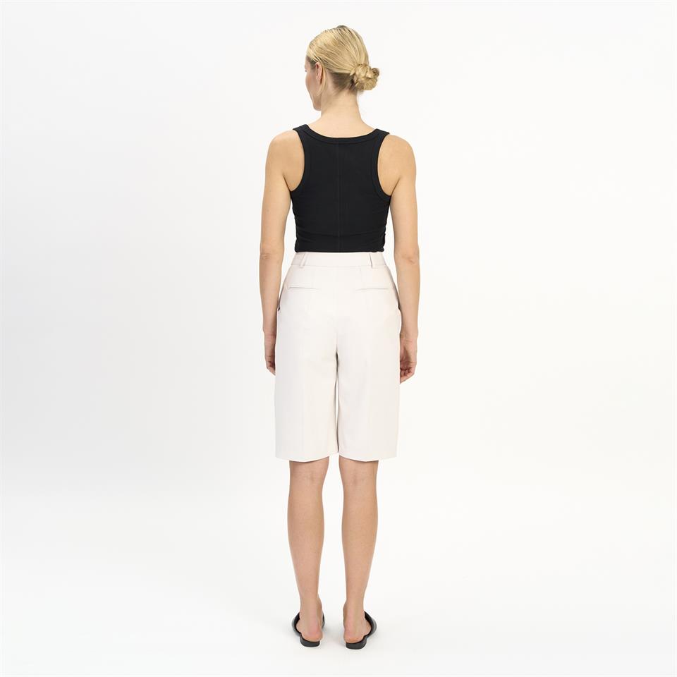 K14439 | Leather Wide Leg Bermuda